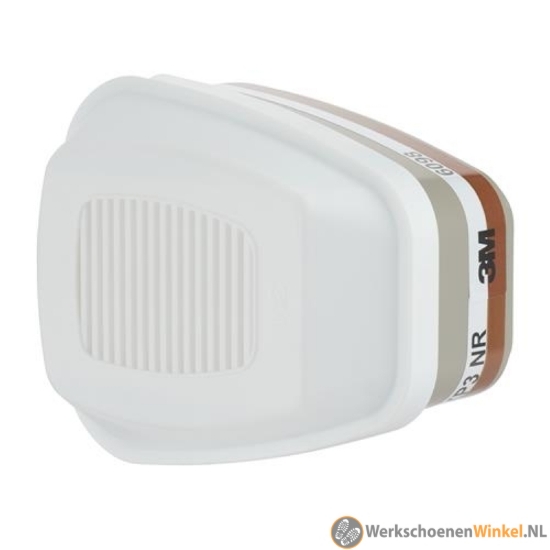Afbeelding van 3M 6098 combinatiefilter AXP3 NR, met uitstekend gezichtsveld en lage ademweerstand (4 stuks)