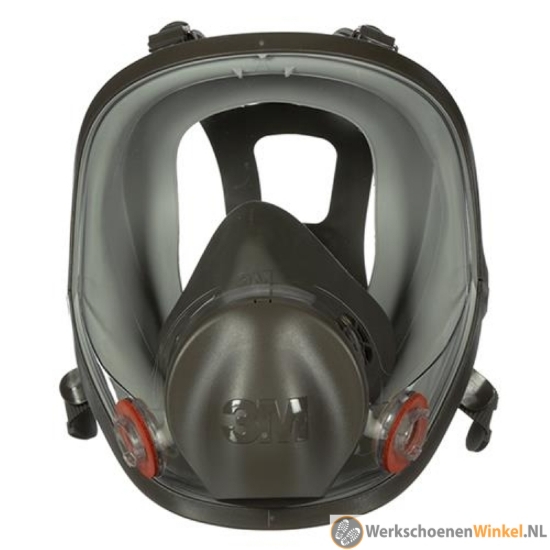 Afbeelding van 3M 6900S herbruikbaar volgelaatsmasker, siliconenrubber, met kras en schokbestendige polycarbonaat lens (Maat L)