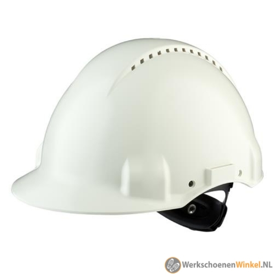 Afbeelding van 3M veiligheidshelm met Uvicator ratelverstelling en ventilatie (wit)