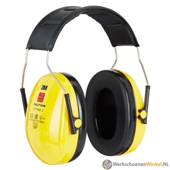 Afbeelding van Comfortabele 3M Gehoorkappen met hoofdband (27 dB reductie)(geel)