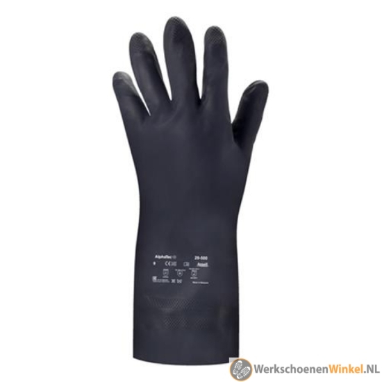 Afbeelding van Flexibele veiligheidshandschoen neopreen (olie- en chemiebestendig) - zwart