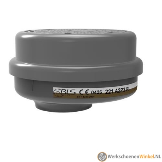 Afbeelding van BLS 221 combinatie filter R, met A2P3 bescherming en hoogwaardige actieve kool (8 stuks)