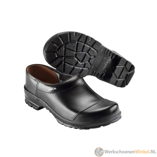 Afbeelding van Sika 2530 werkklomp OB zwart houten binnenzool PU-loopzool