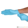 Afbeelding van Nitril wegwerphandschoenen blauw onpoederd en scheurvast - 100 stuks